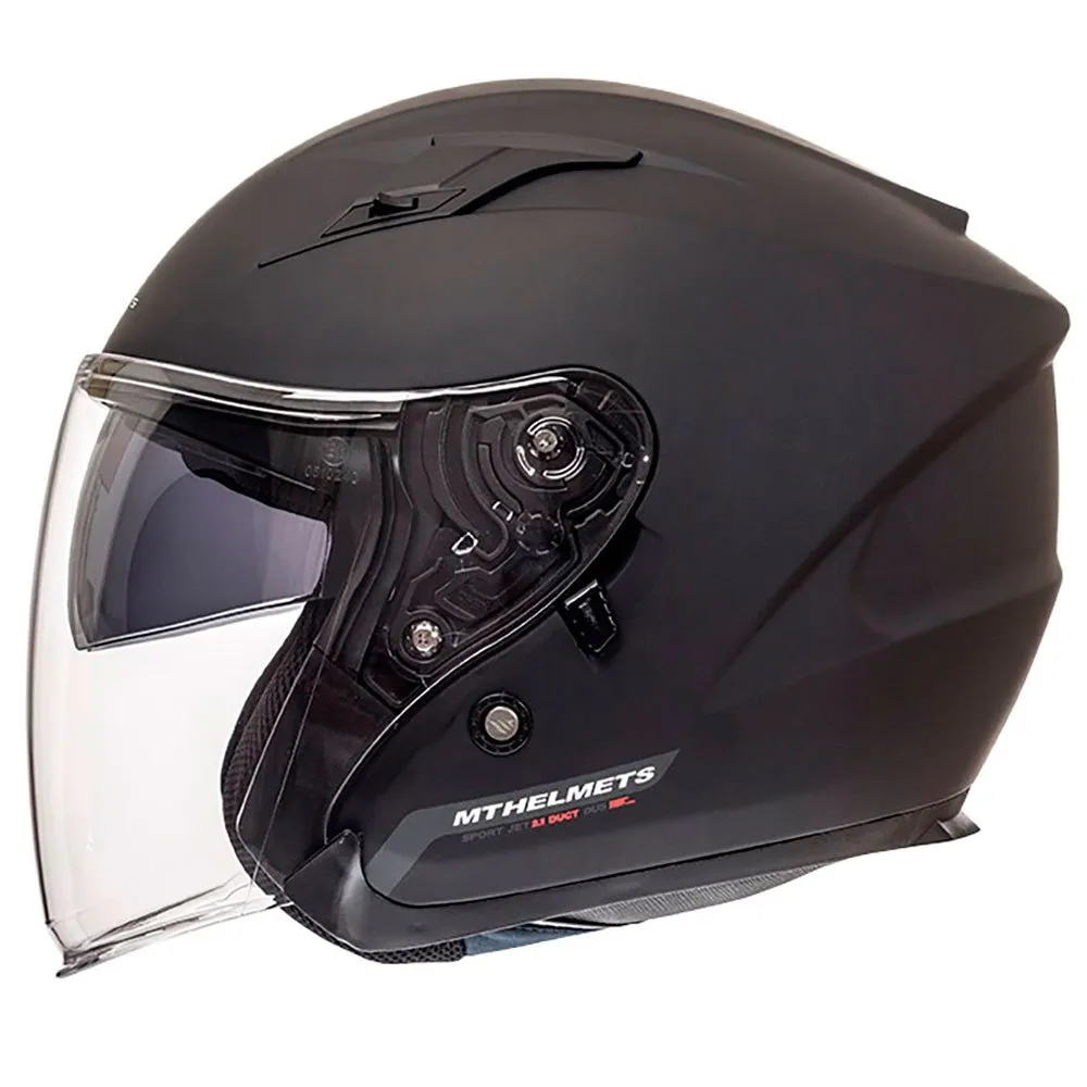 MT Helmets Casque Jet Avenue SV Solid Noir, Motardinn