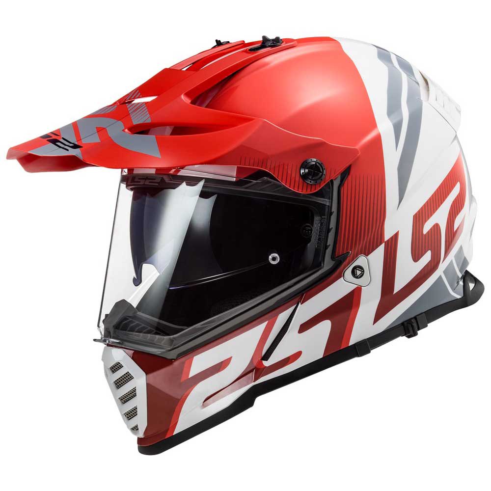 Klusjesman dubbele Waarneembaar LS2 MX436 Pioneer Evo Motocross Helmet Red, Motardinn
