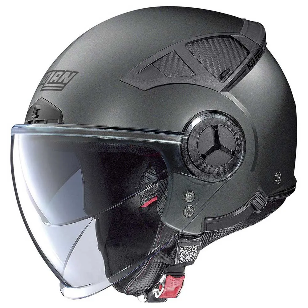 Nolan N33 Evo Classic Open Face Helmet Black, Motardinn