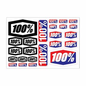 100percent Logo 8x5 1/2 Stickers