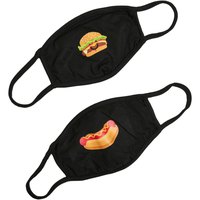 Mister tee Burger And Hot Dog Schutzmaske 2 Einheiten