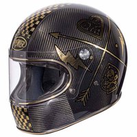 Premier helmets Fullt Ansikte Hjälm Trophy Carbon NX Gold Chromed