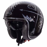 Premier helmets Casque Jet Vintage Evo NX Silver Chromed